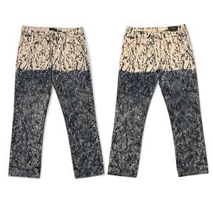 Agile Hip Hop Paint Splatter Jeans Sz 36W X 32 Streetwear Skate Rap Baggy Artsy